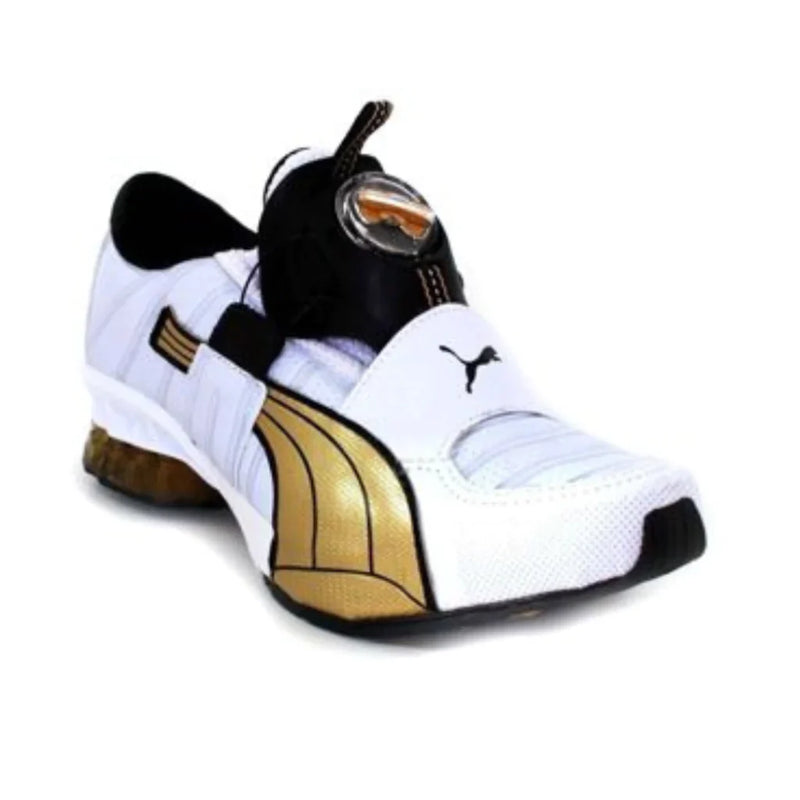 TÊNIS DISC - BRANCO E DOURADO